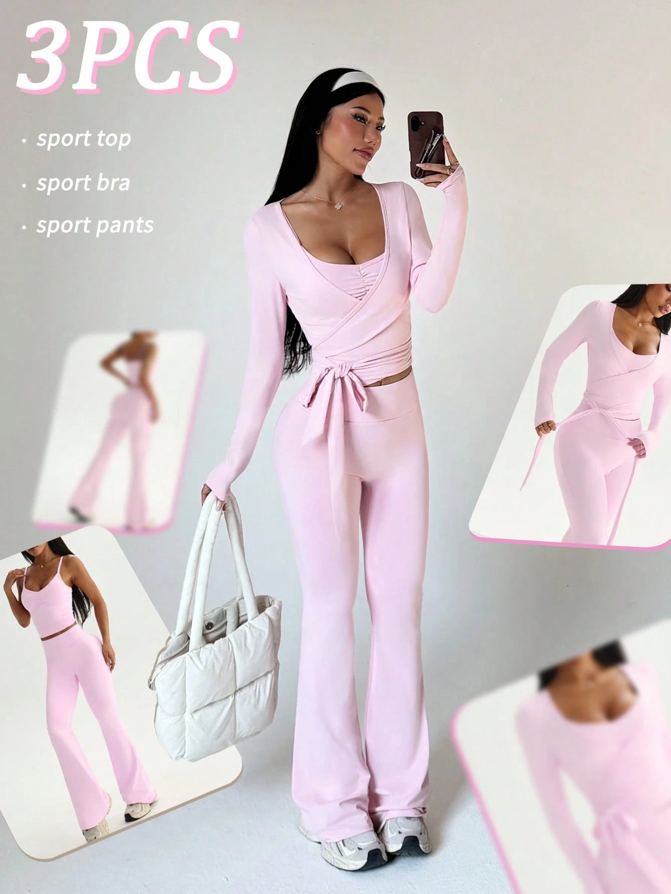 3pcs Women's Sports Suit Set