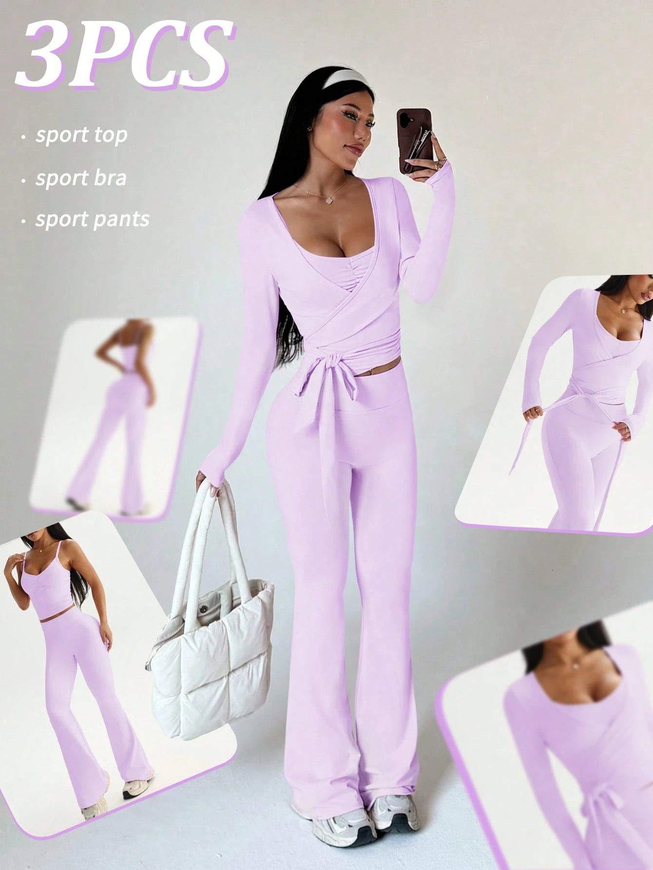 3pcs Women's Sports Suit Set