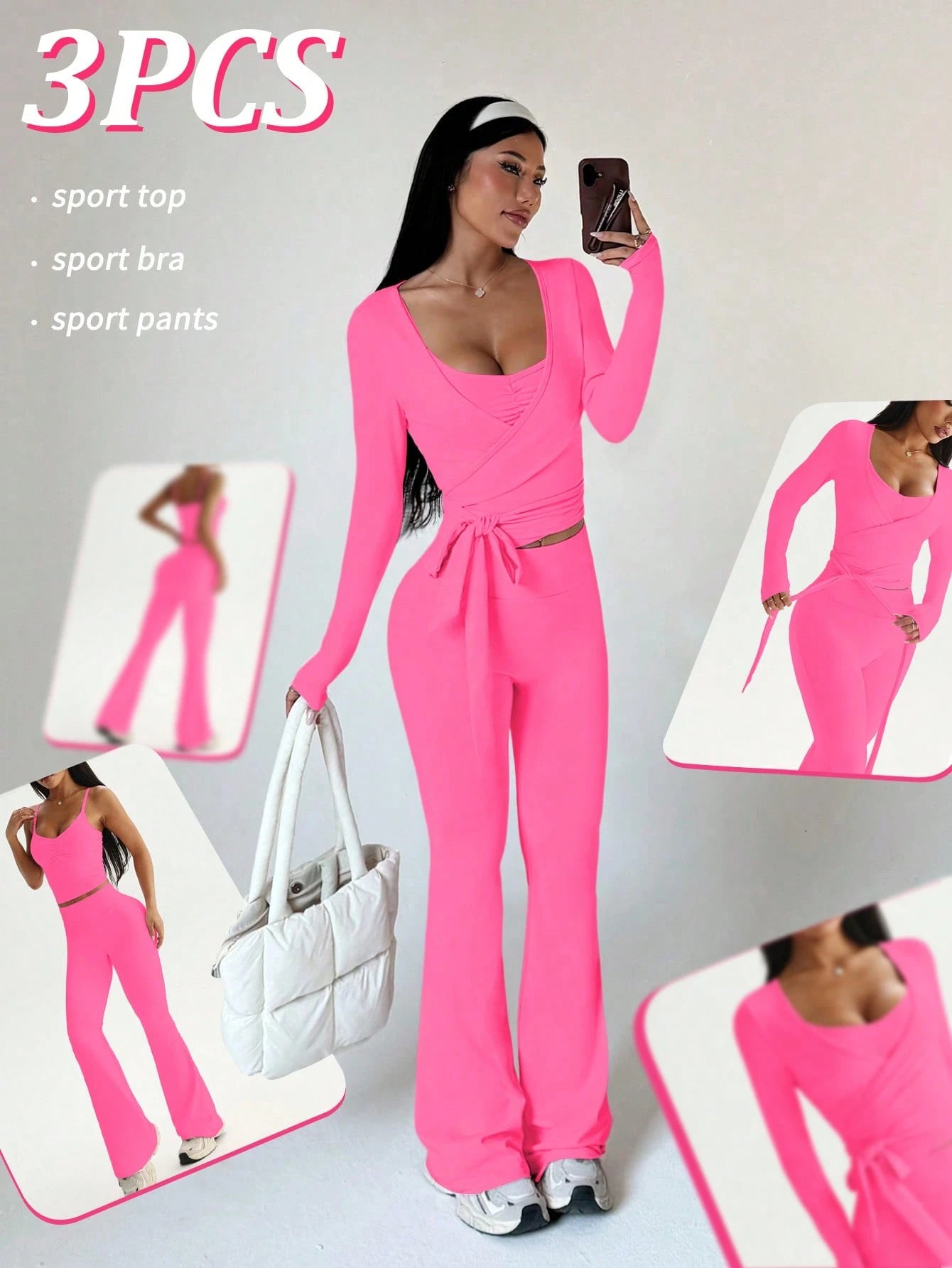 3pcs Women's Sports Suit Set