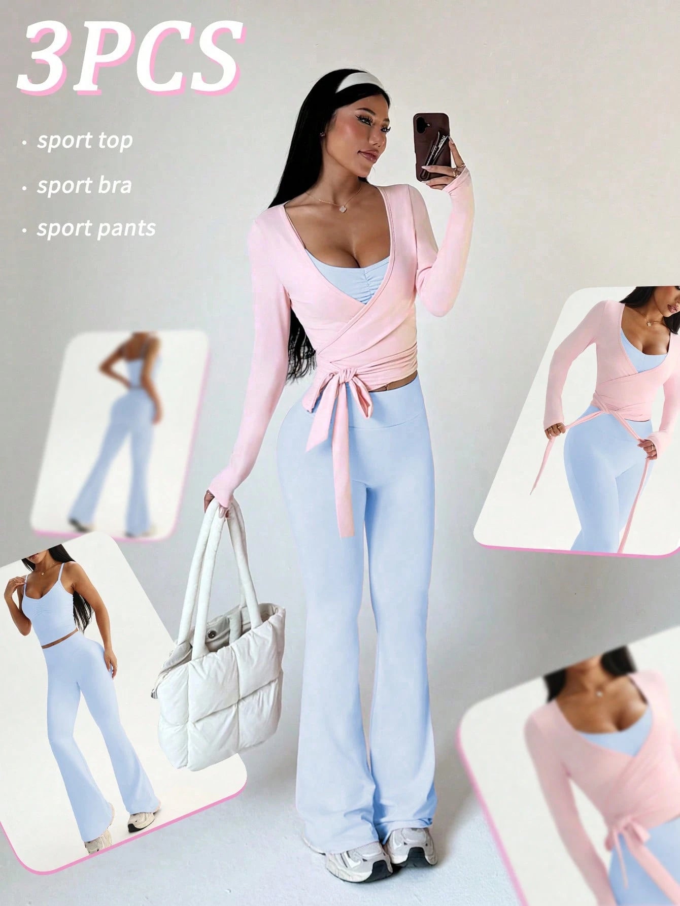 3pcs Women's Sports Suit Set