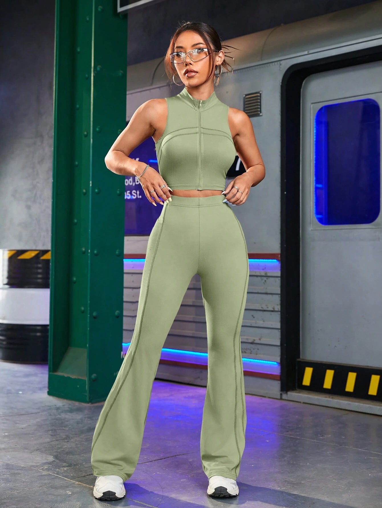 Sport Ladies' Fitted Sexy Casual Sportswear Set