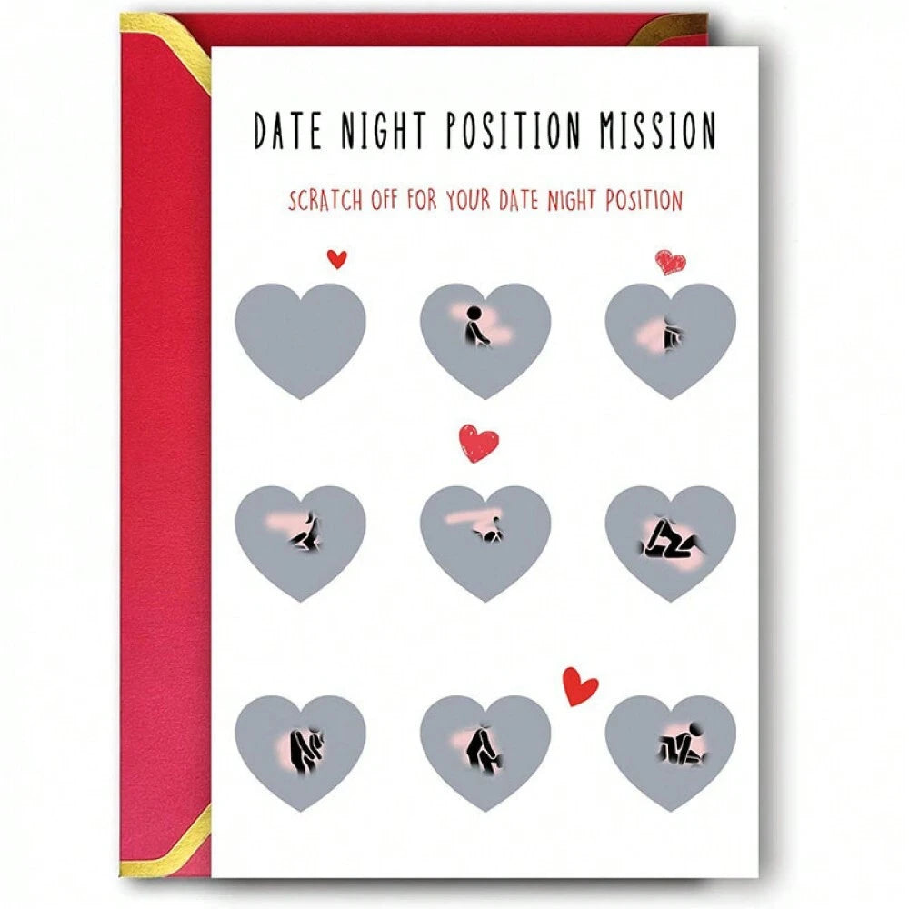 Valentines Day Card - Funny Couple Date Cards Scratch Lottery Tickets