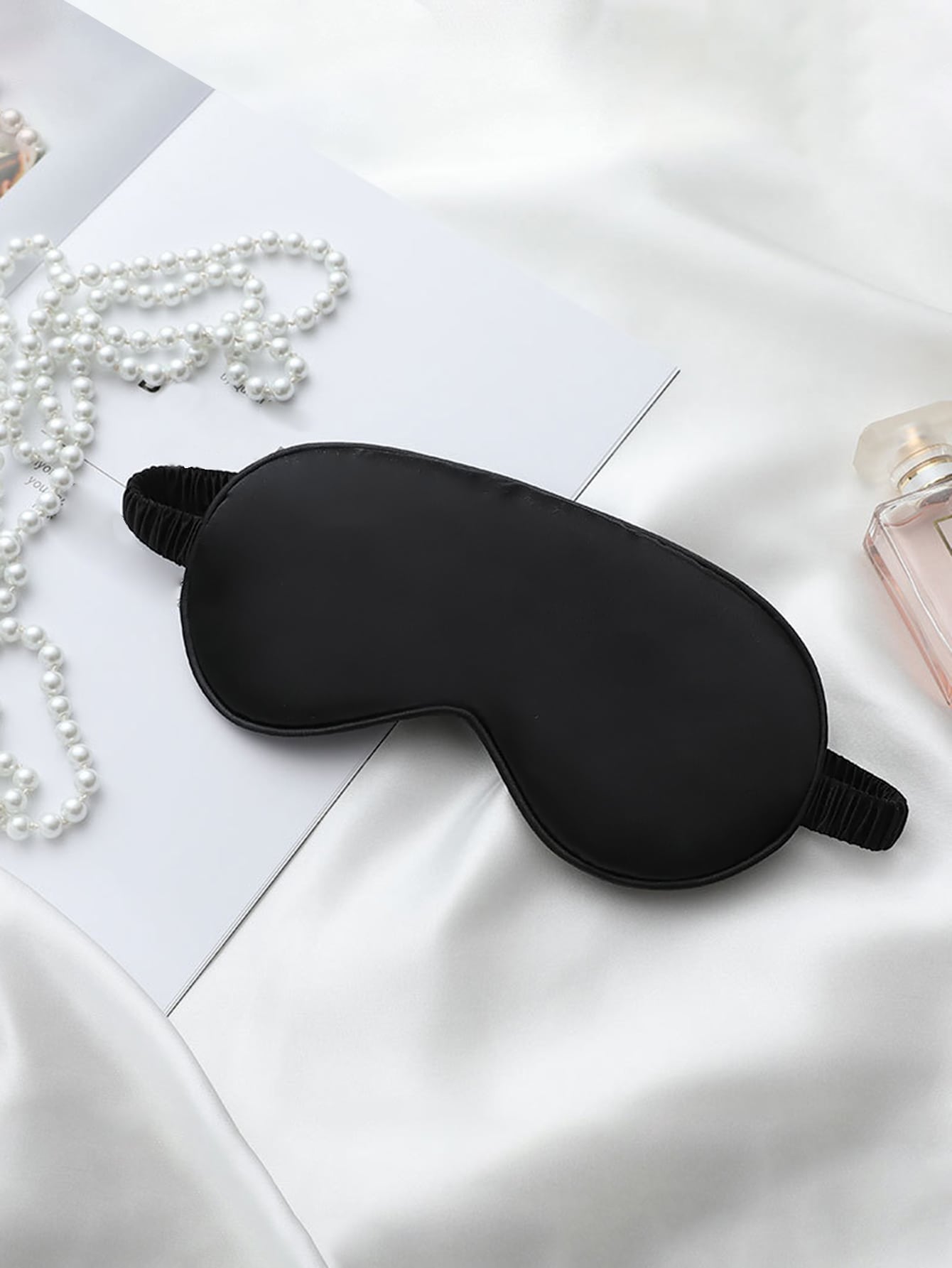 1pc Solid Eye Cover One size Black