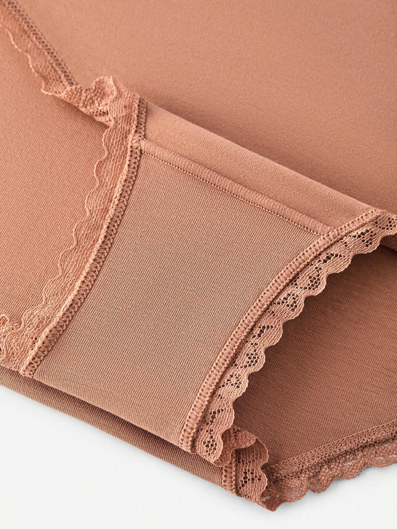 LUVLETTE 3-Pack High-Rise Cotton Girly Women's Underwear Briefs Panty Set