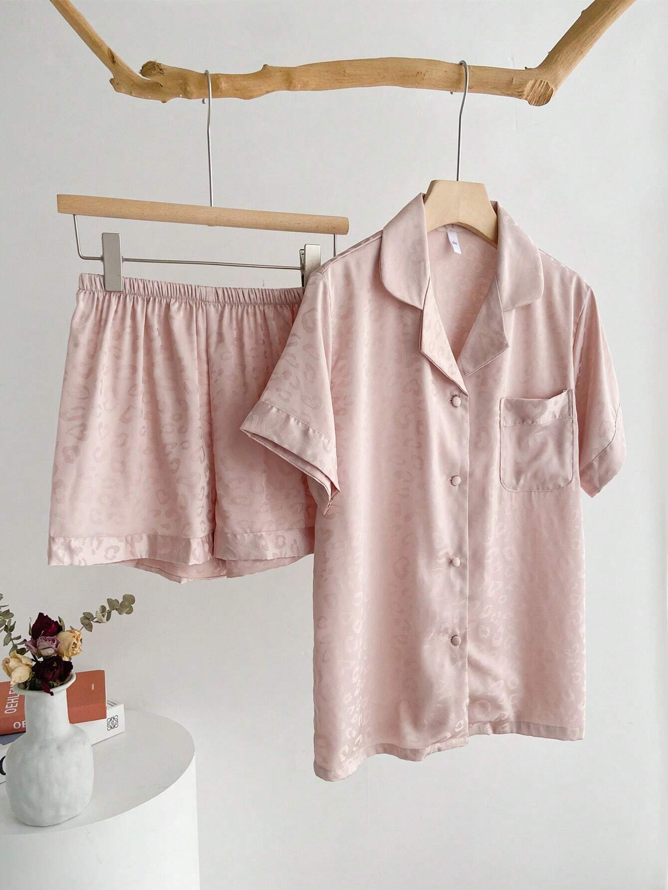 Women's Short Sleeve Ice Silk Premium Homewear Set