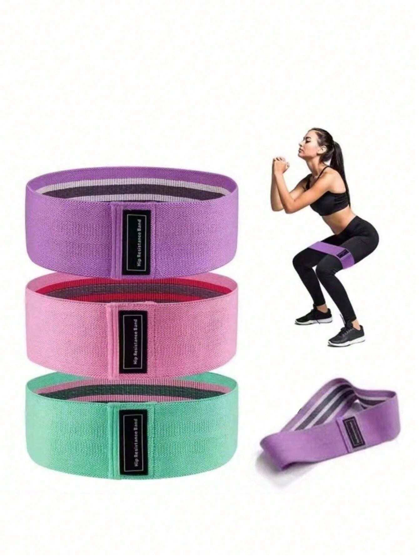 1pc Mint Green Yoga Resistance Band, Anti-Slip Fitness Resistance Band For Glute Bridges purple One-Size