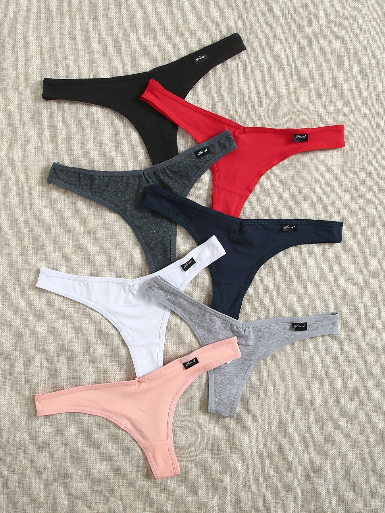 7pack Solid Simple Panty