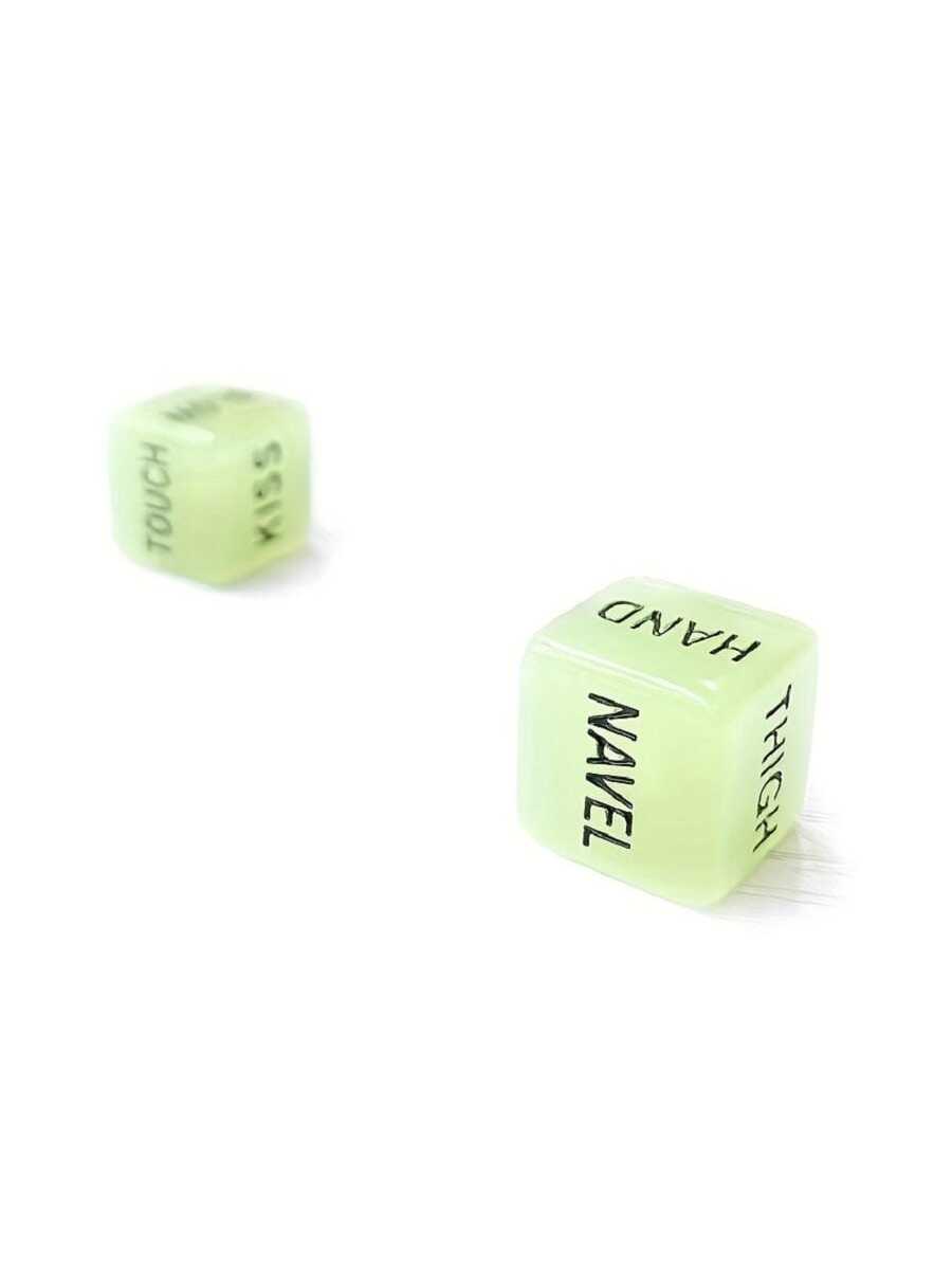 2pcs PMMA Dice, Modern Glow In The Dark Letter Graphic Dice For Party