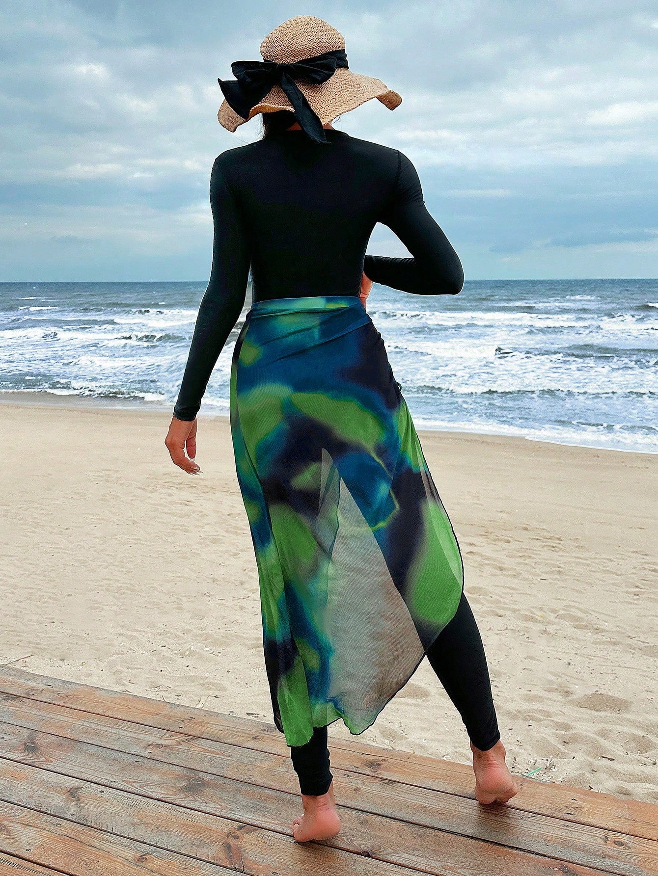 Swim Mulvari Summer Beach Women's One-Piece Swimsuit Set