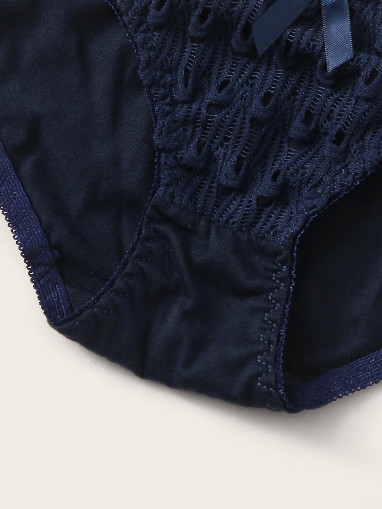 Crochet Trim Underwire Lingerie Set