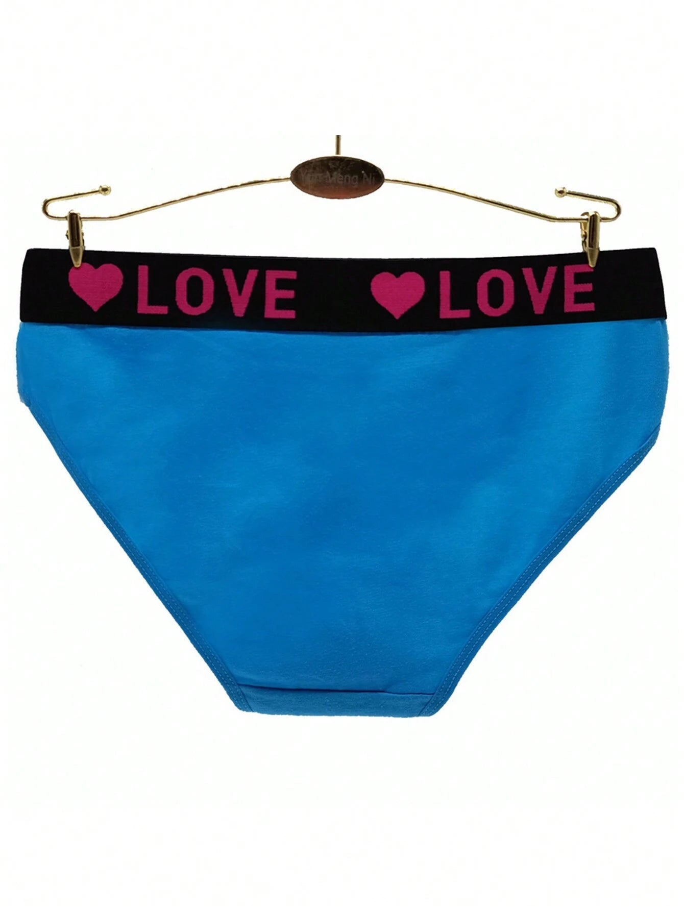 6pcs Fashionable Letter Printed Waistband Ladies Breathable Triangle Underpants