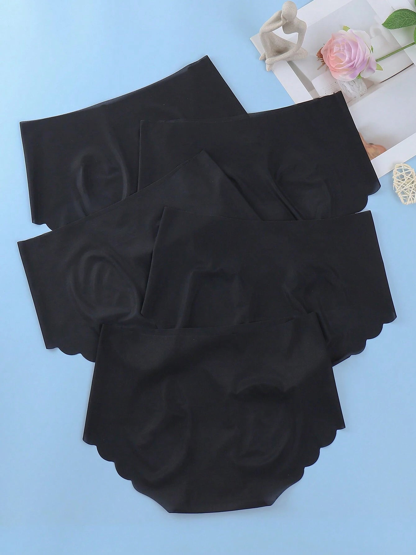 5pcs/Pack Ultra-Thin Ice Silk Seamless Women Panties