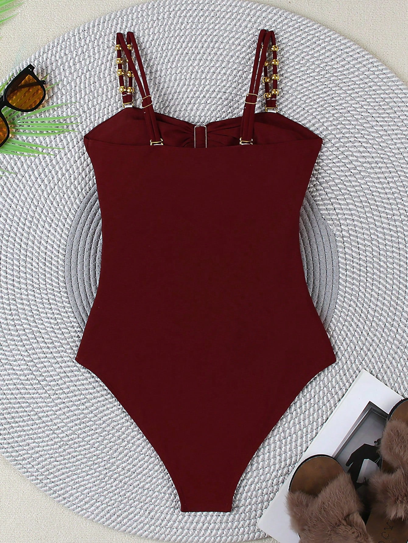 Women's Hollow Out Solid Color Simple Daily One-Piece Swimsuit