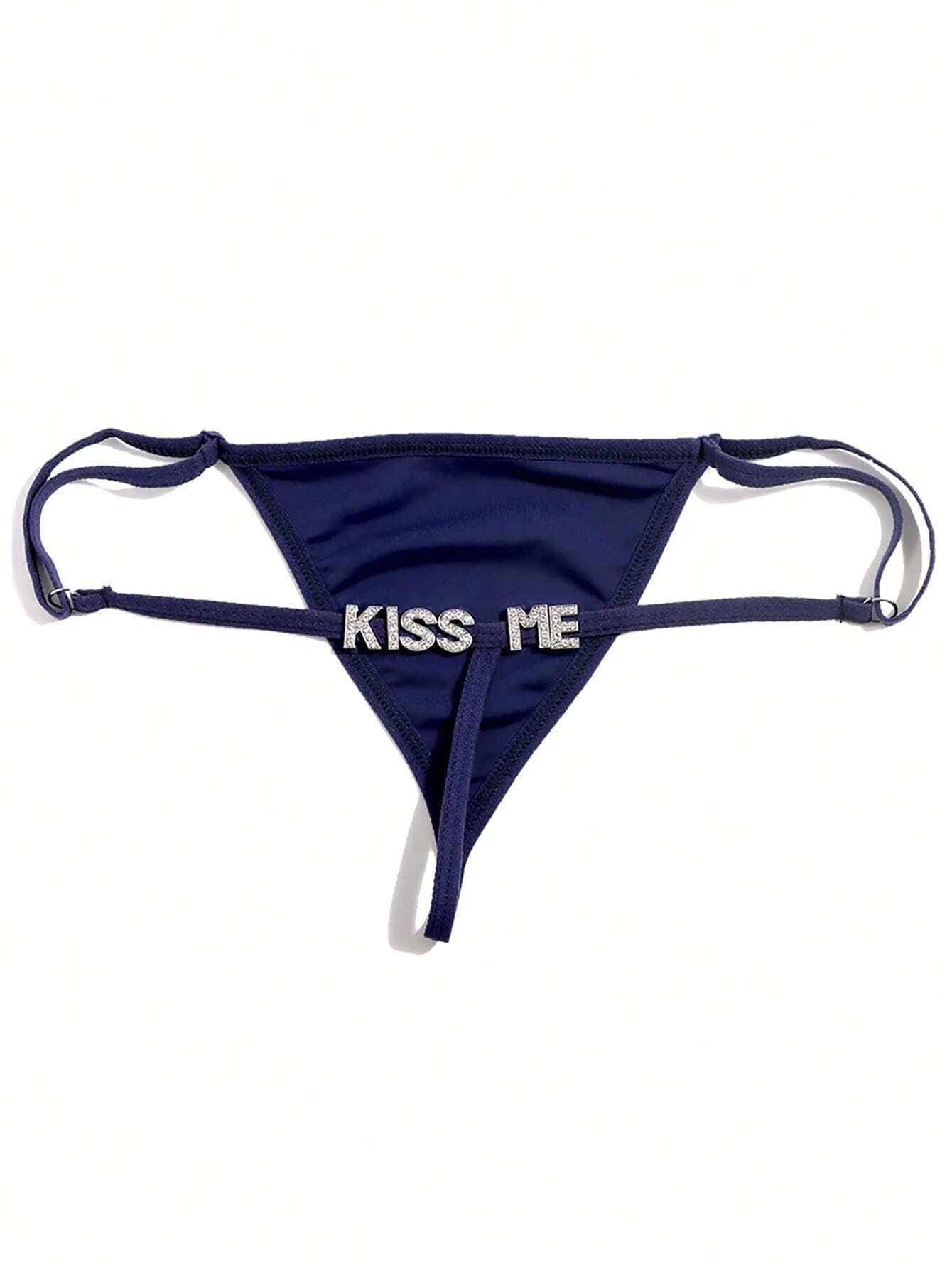 Custom Thong G-Strings With Gold Charms Name Personalized Charm Thong