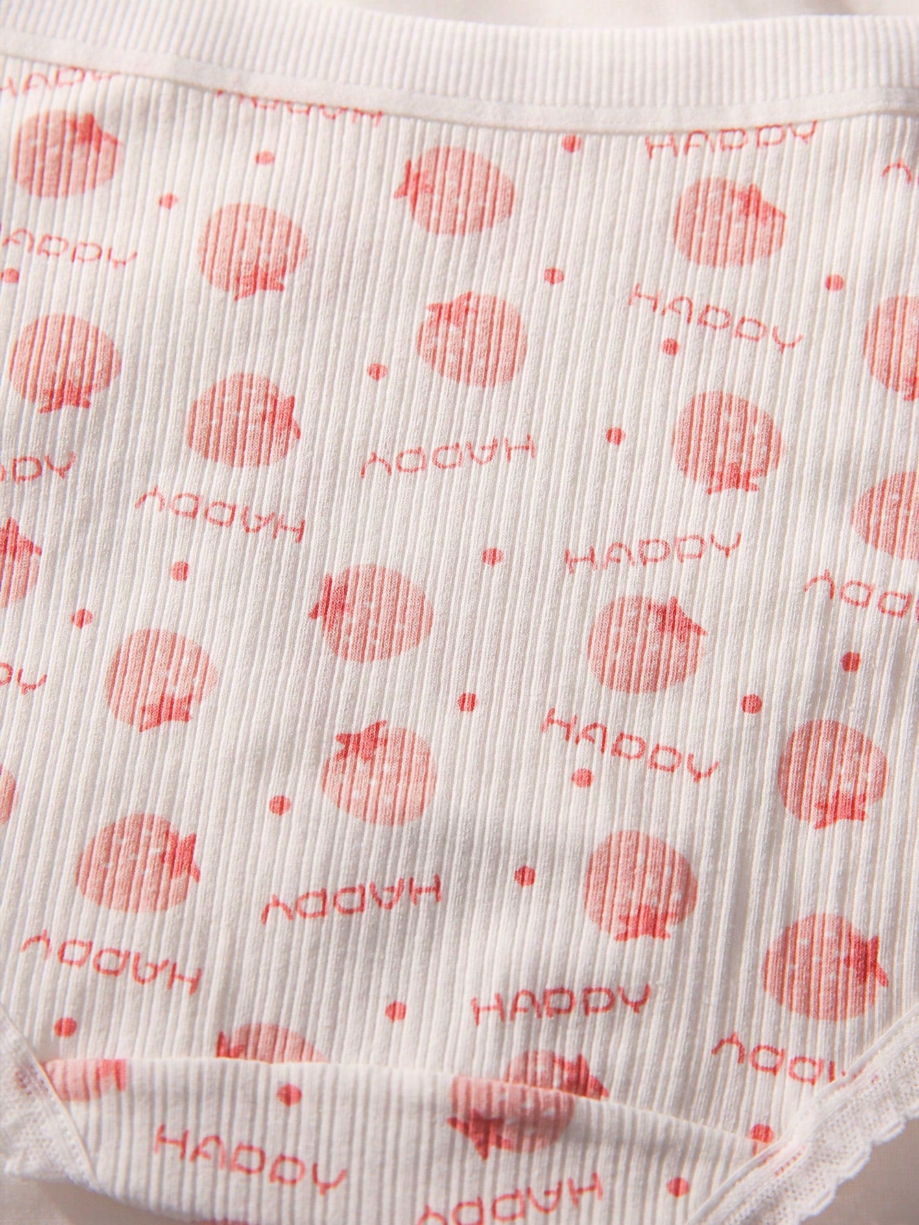 5pack Cartoon Graphic Lace Trim Panty