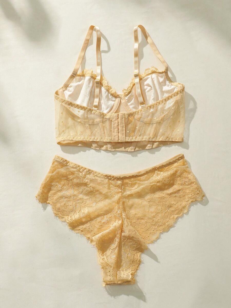 Floral Lace Push Up Lingerie Set