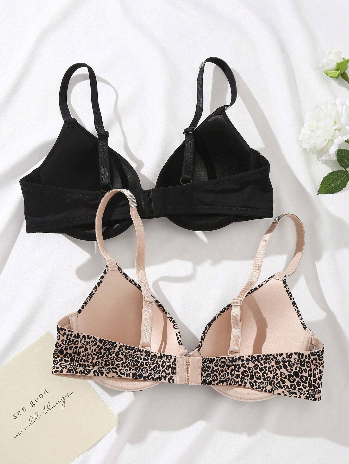Women Fashionable Leopard Print Printed Bra