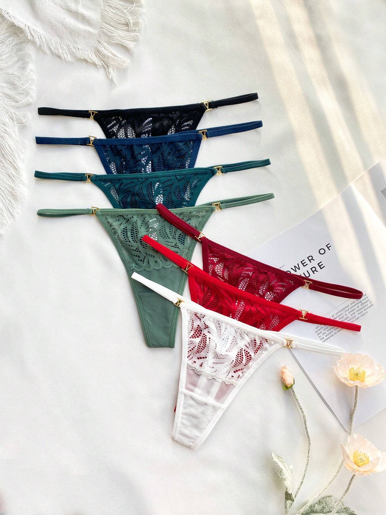7pack Floral Lace Panty Lingerie Multicolor 4
