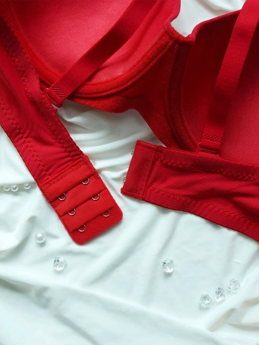 Solid Underwire Lingerie Set