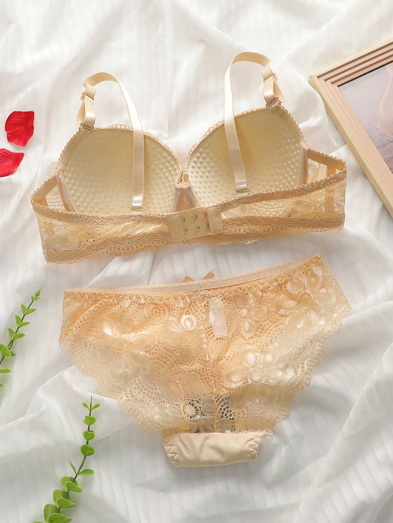 2pcs Women Lingerie Set (With Underwire, Triangle Panty)