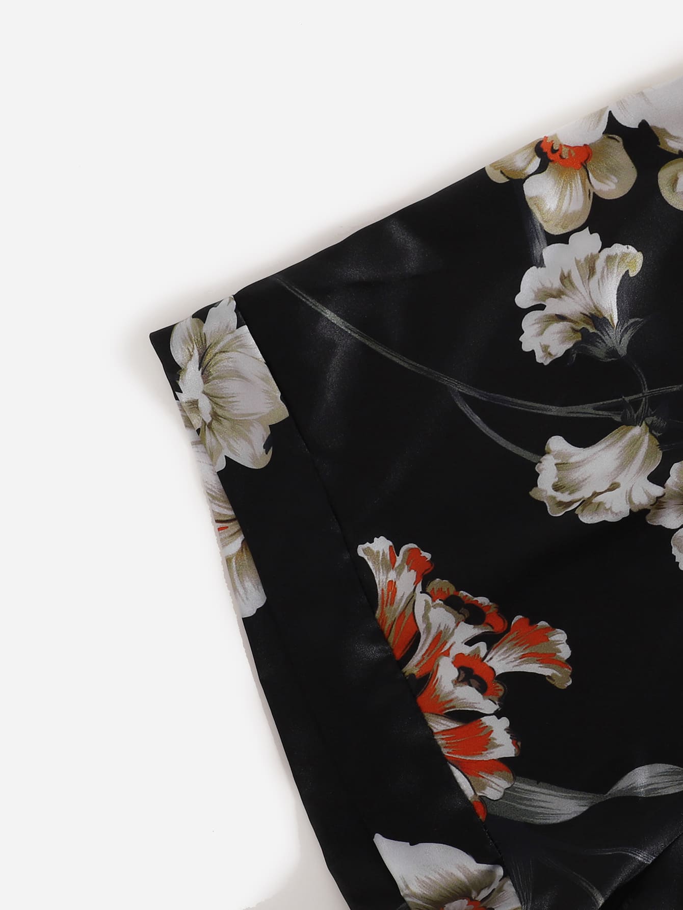 SHEIN Modely 5pcs Floral Print Satin PJ Set