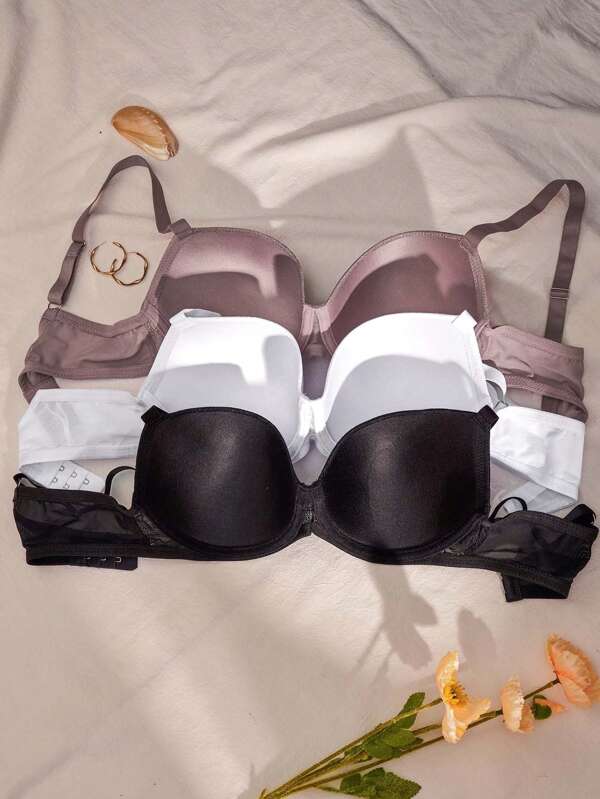 3pack Floral Lace Underwire Bra