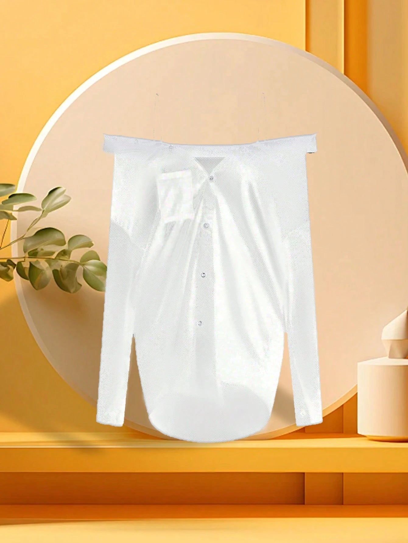 2pcs/Set Women's See-Through Blouse With Rhinestone Straps, Sexy Lingerie