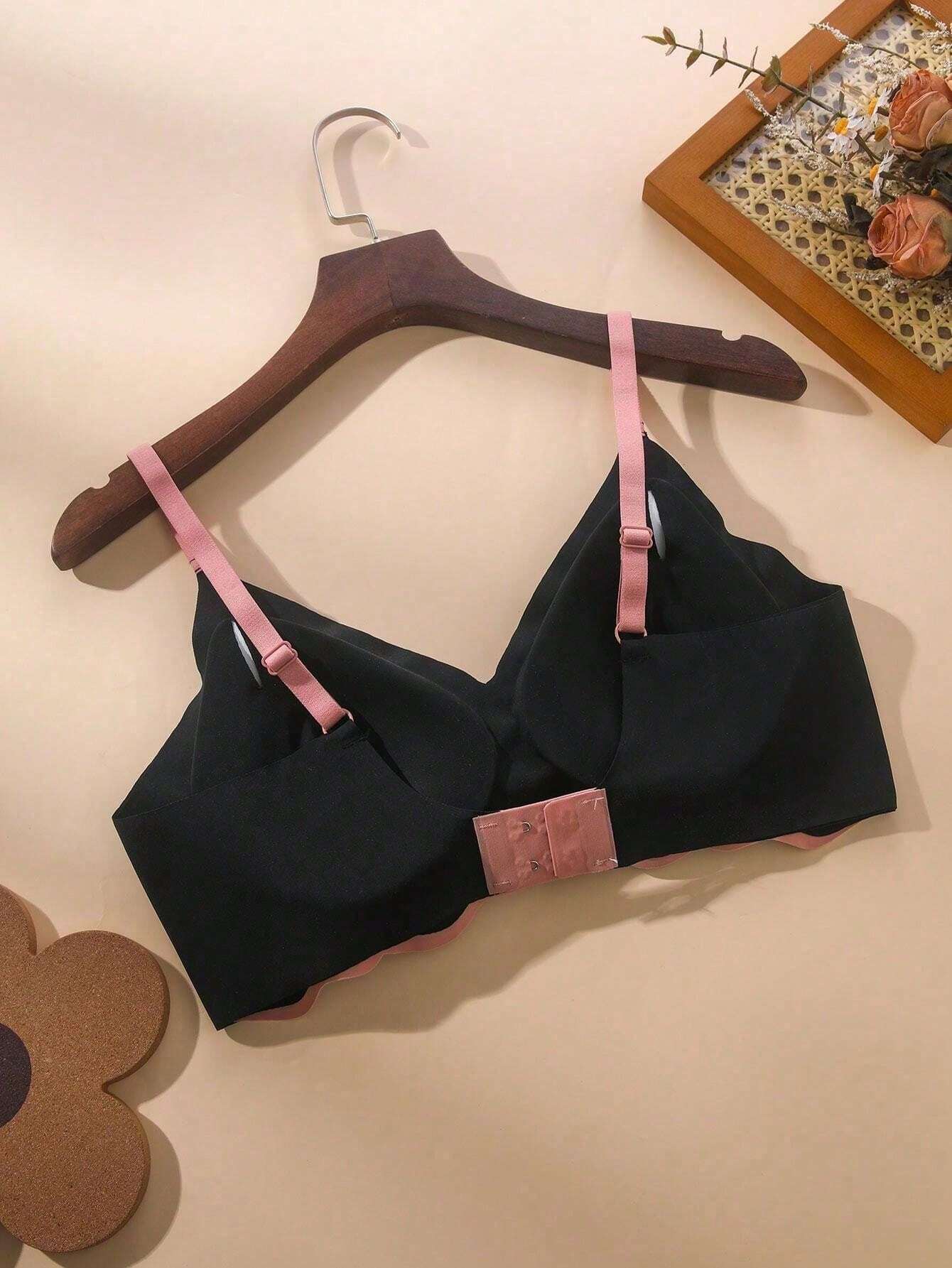 Women's Love Detail Underwear, Invisible, Non-Wired, Wrinkle-Free, Anti-Sagging, Push-Up, Comfortable, Lingerie