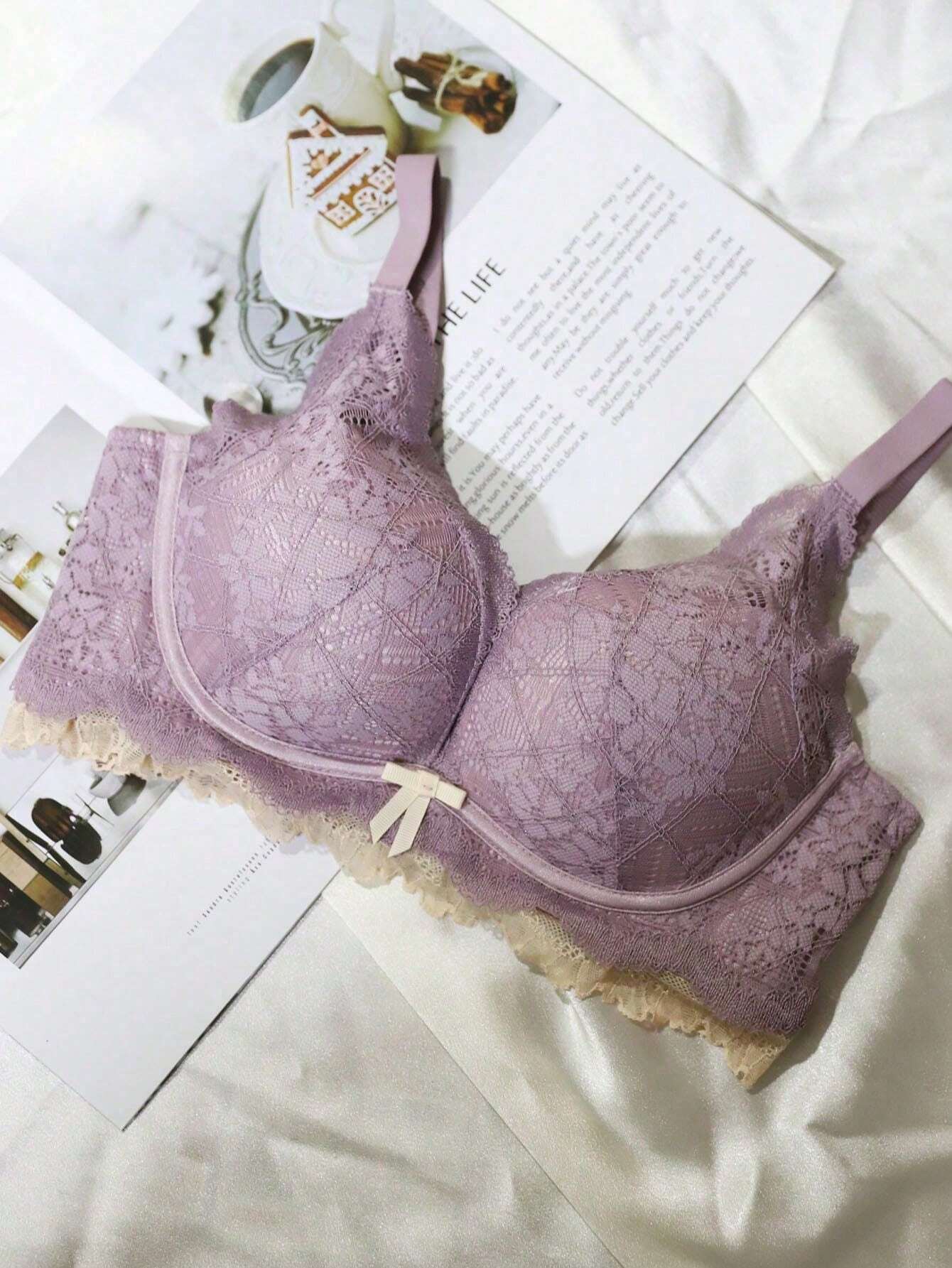 Japanese Style Lace Padded Bras For Small Bust