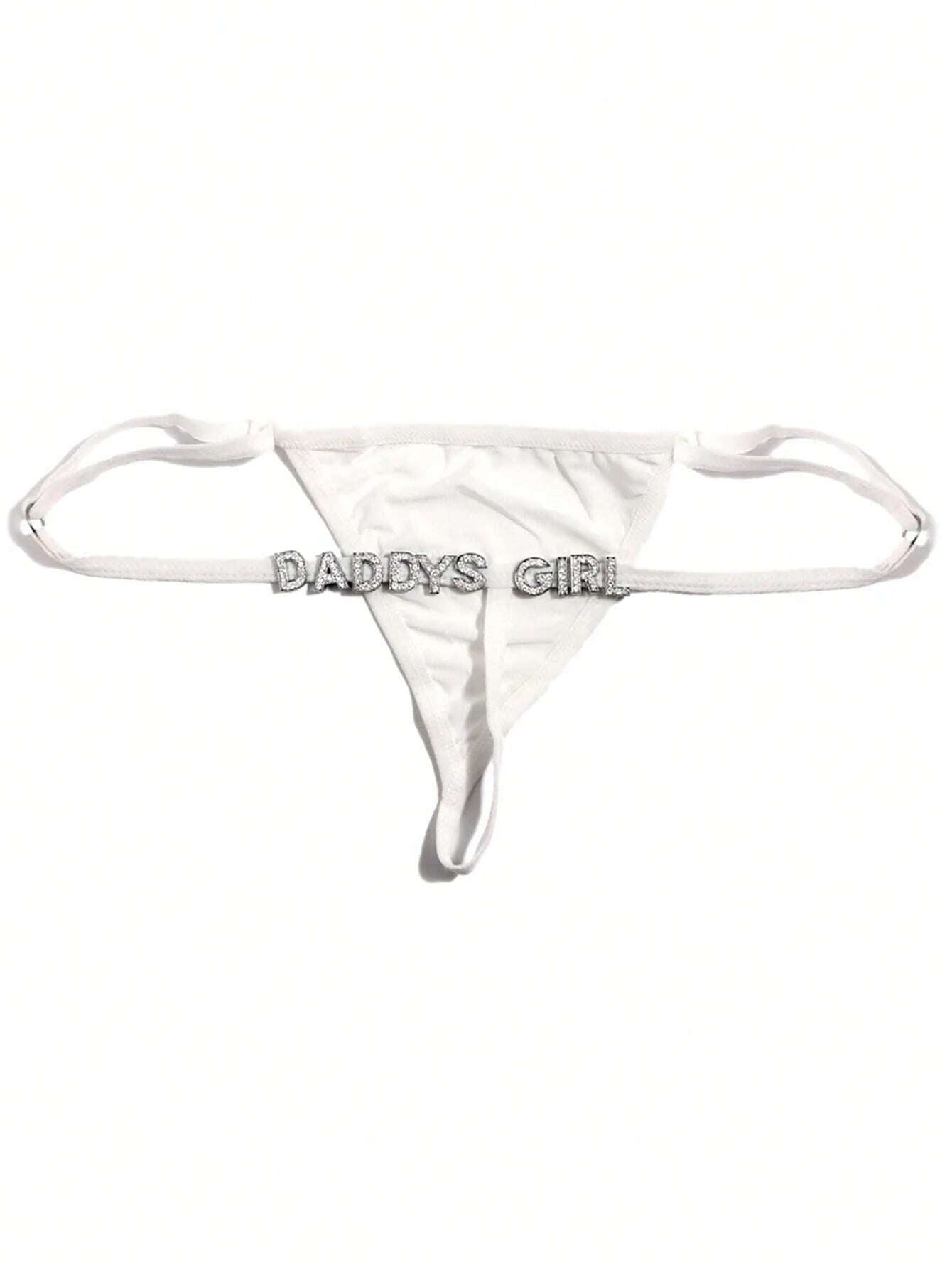 Custom Thong G-Strings With Gold Charms Name Personalized Charm Thong