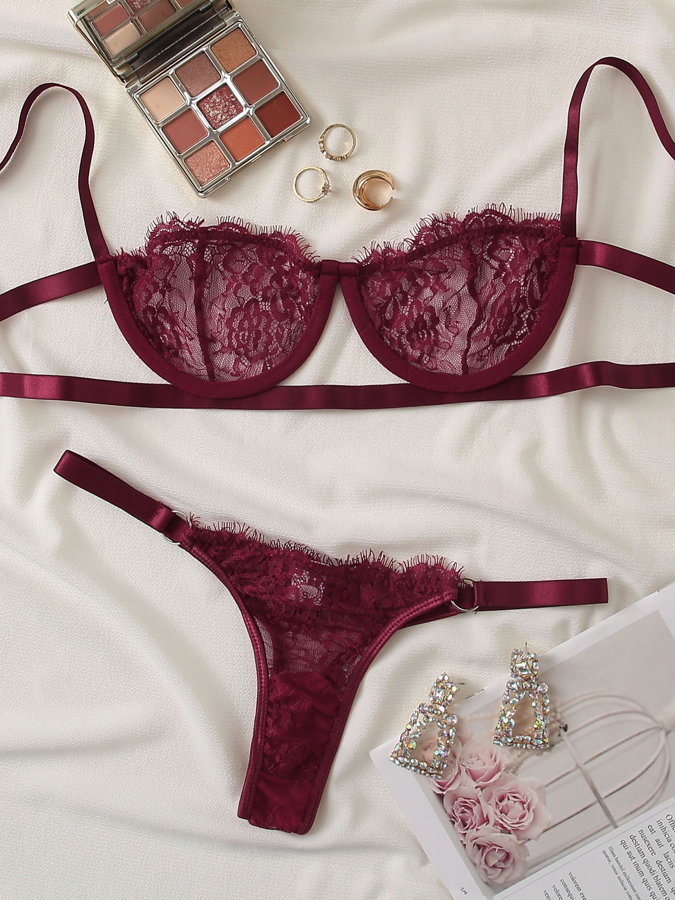 Floral Lace Lingerie Set