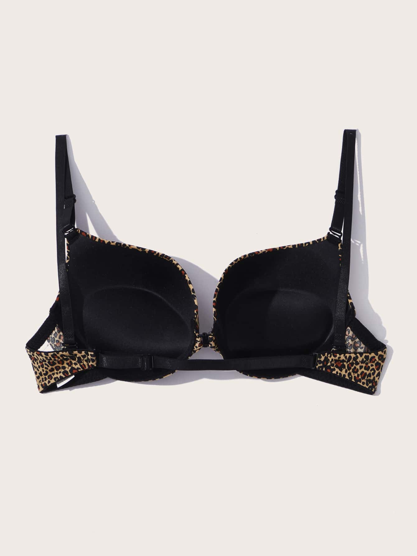 Leopard Underwire Front-close Bra