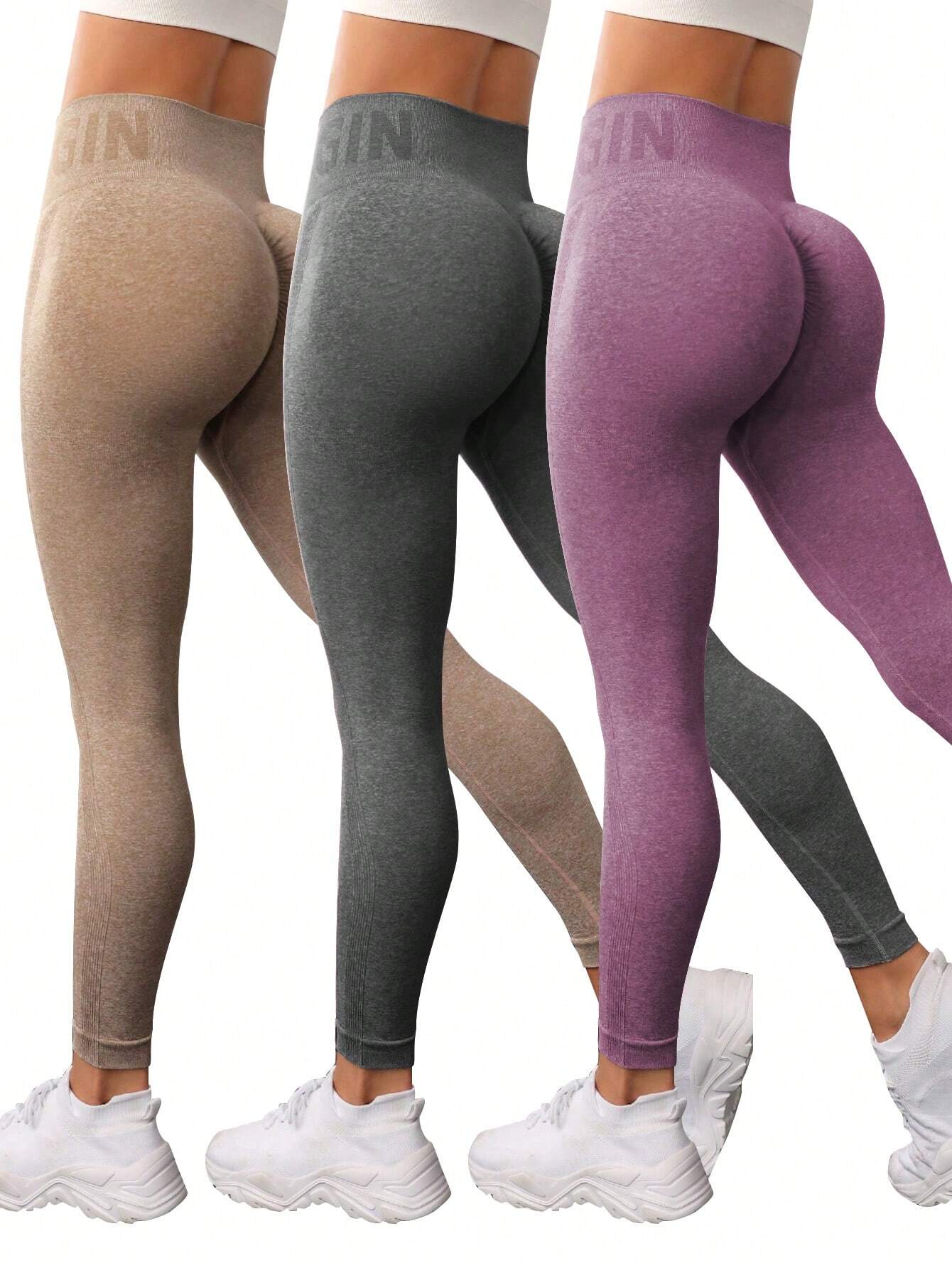 Yoga Basic Women's Ruched Butt Workout Leggings Multicolor 2