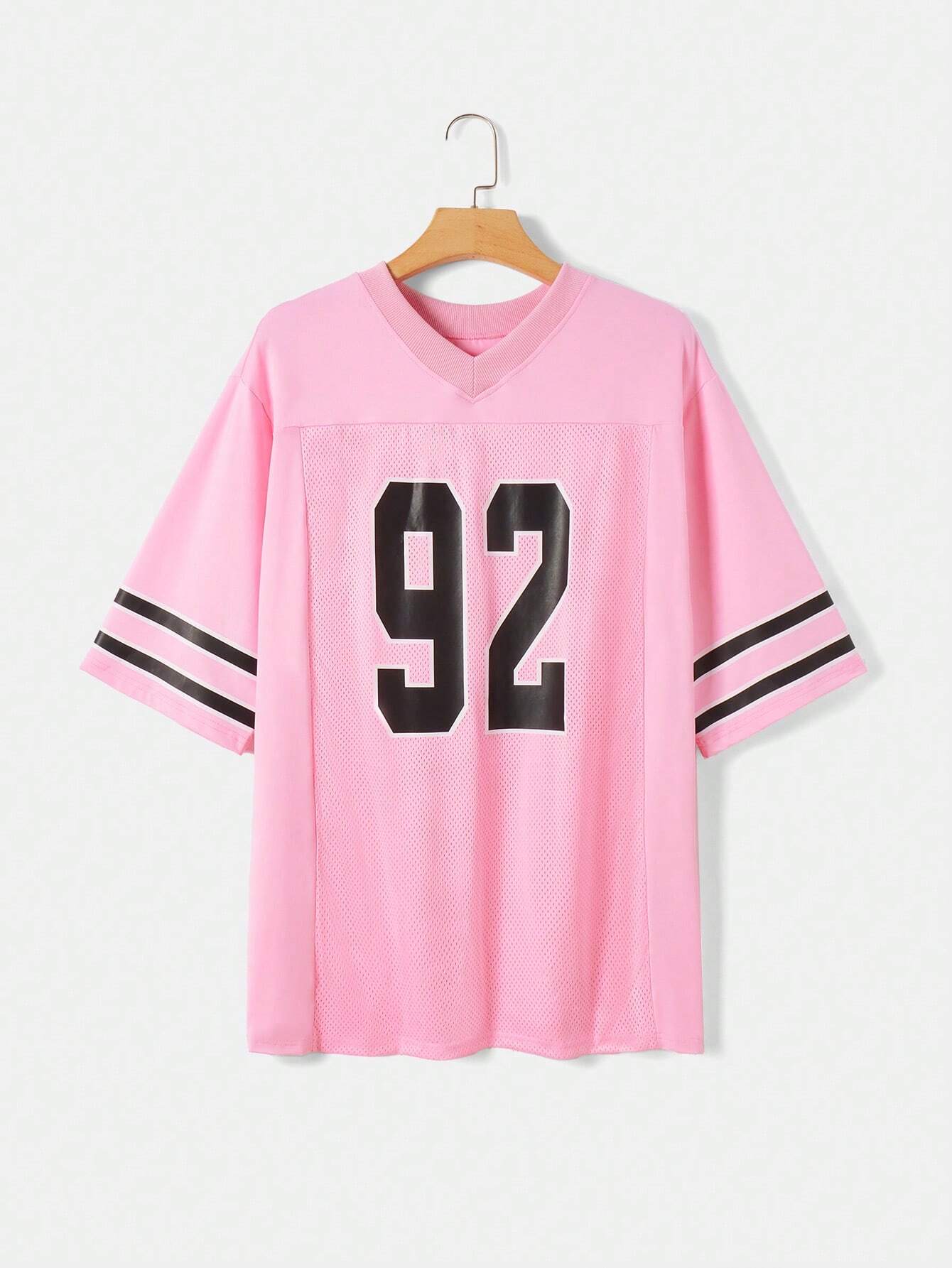 EZwear Digital Mesh Spliced Baseball Dress