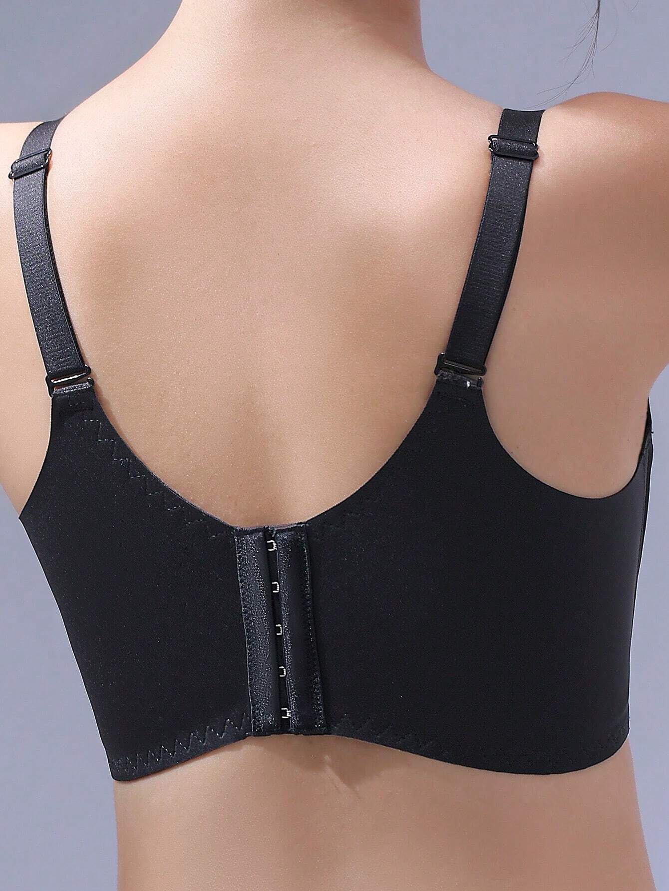 Women Push Up Wireless Seamless Adjustable Breathable Lace Bra