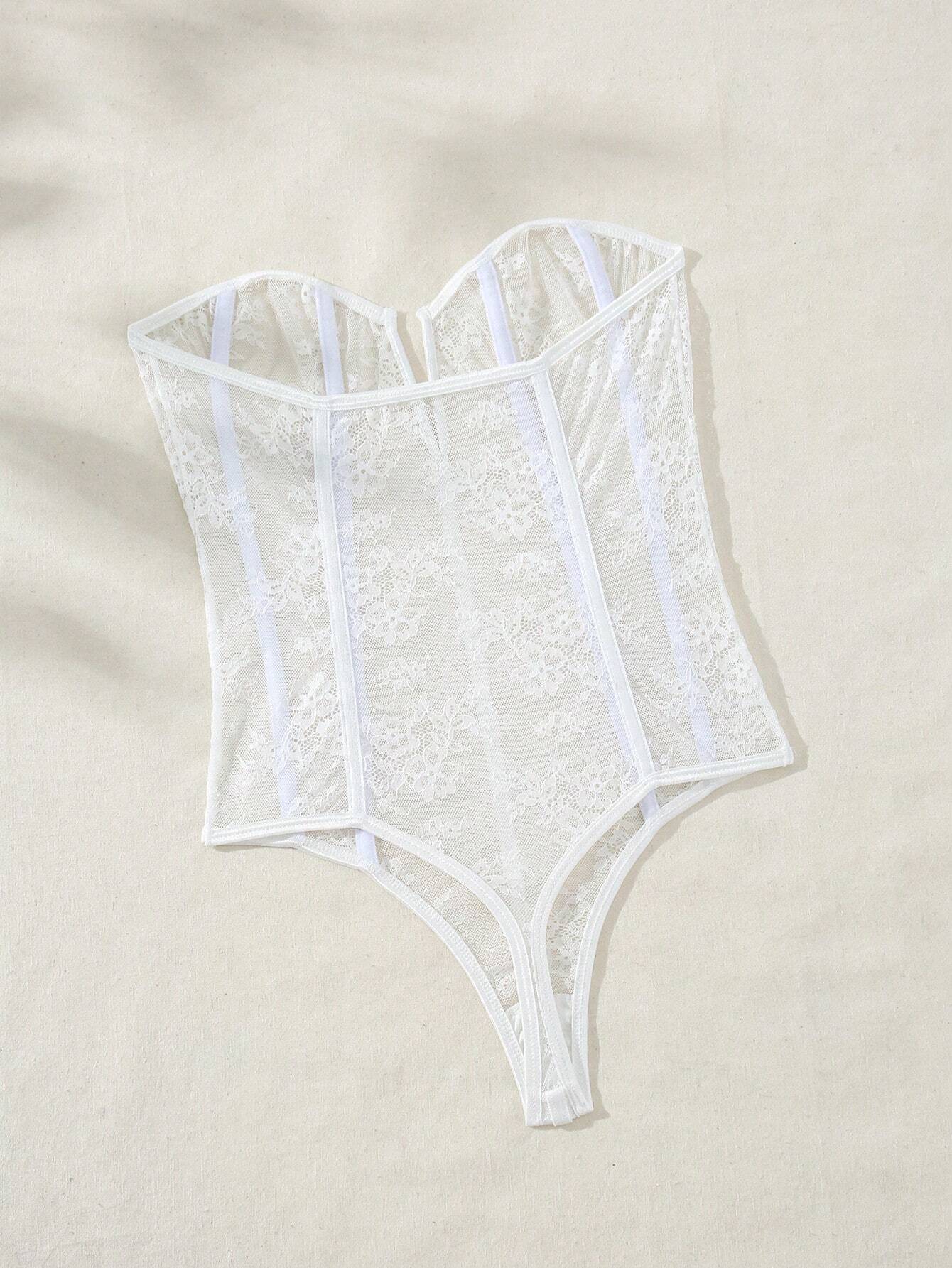 Women's Lace Strapless Sexy Lingerie Bodysuit