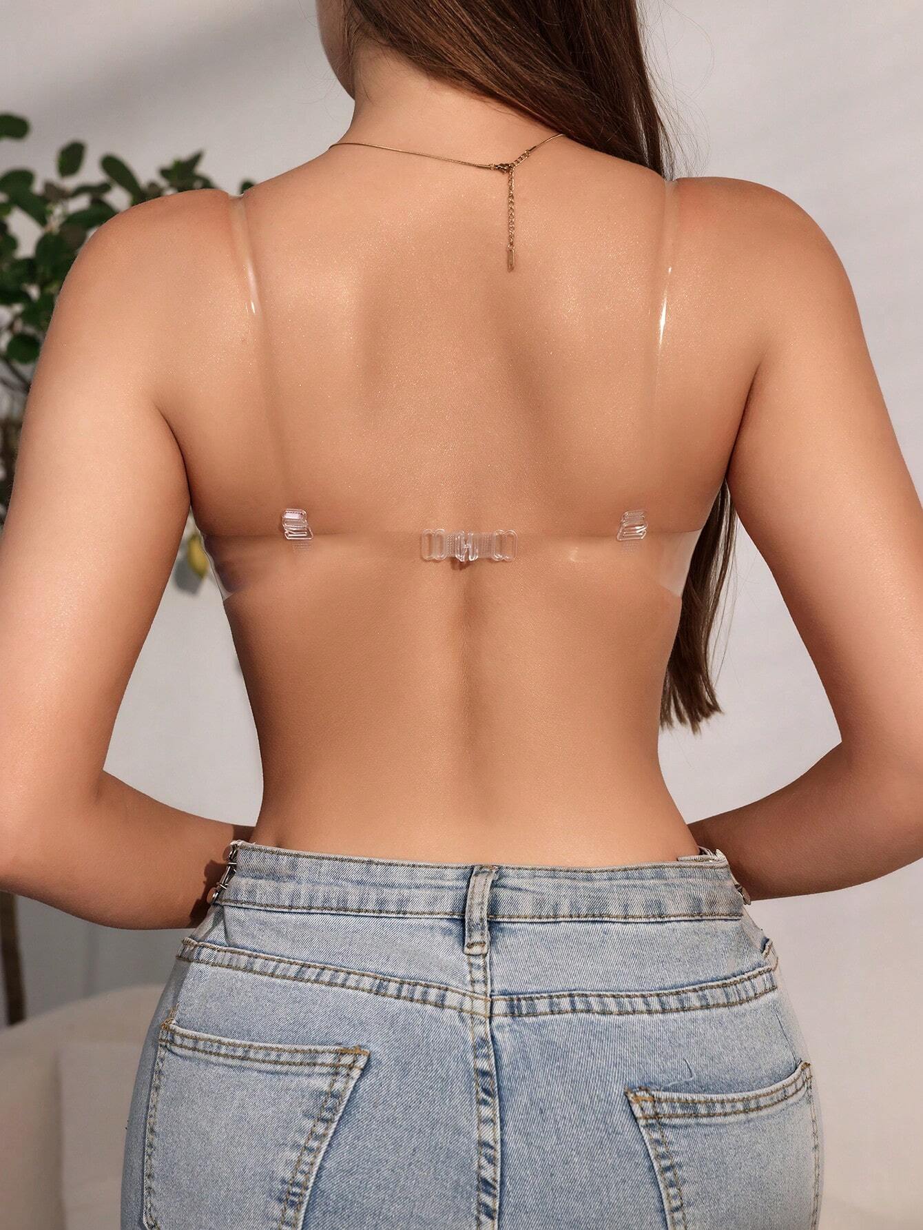 Women's Strapless Bra With Transparent Shoulder Straps