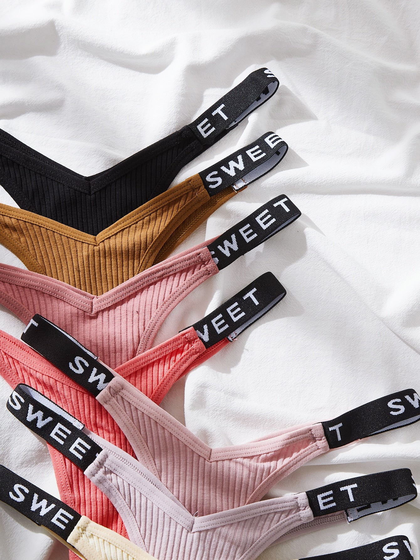 7pack Letter Tape Panty Set