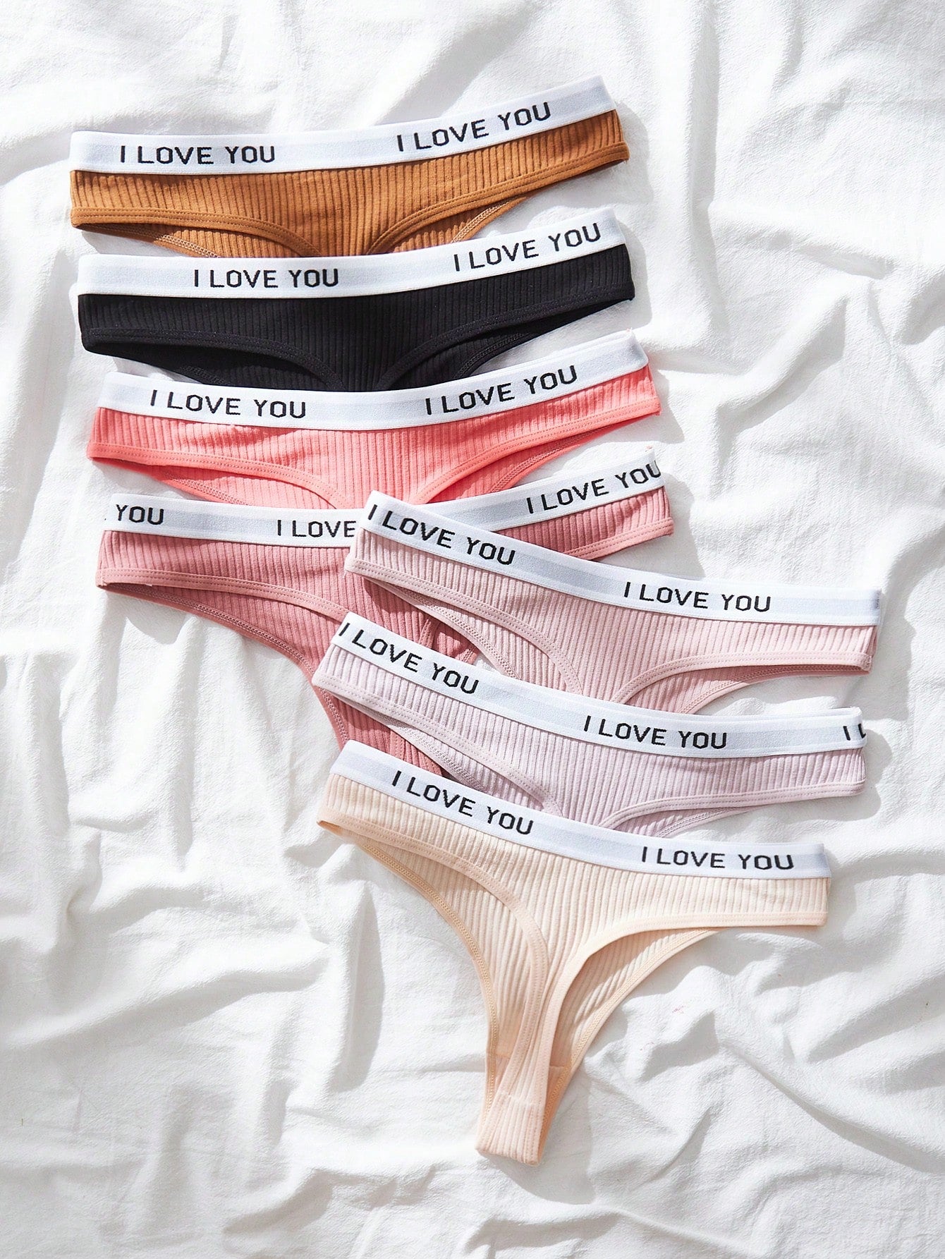 7pack Letter Tape Panty