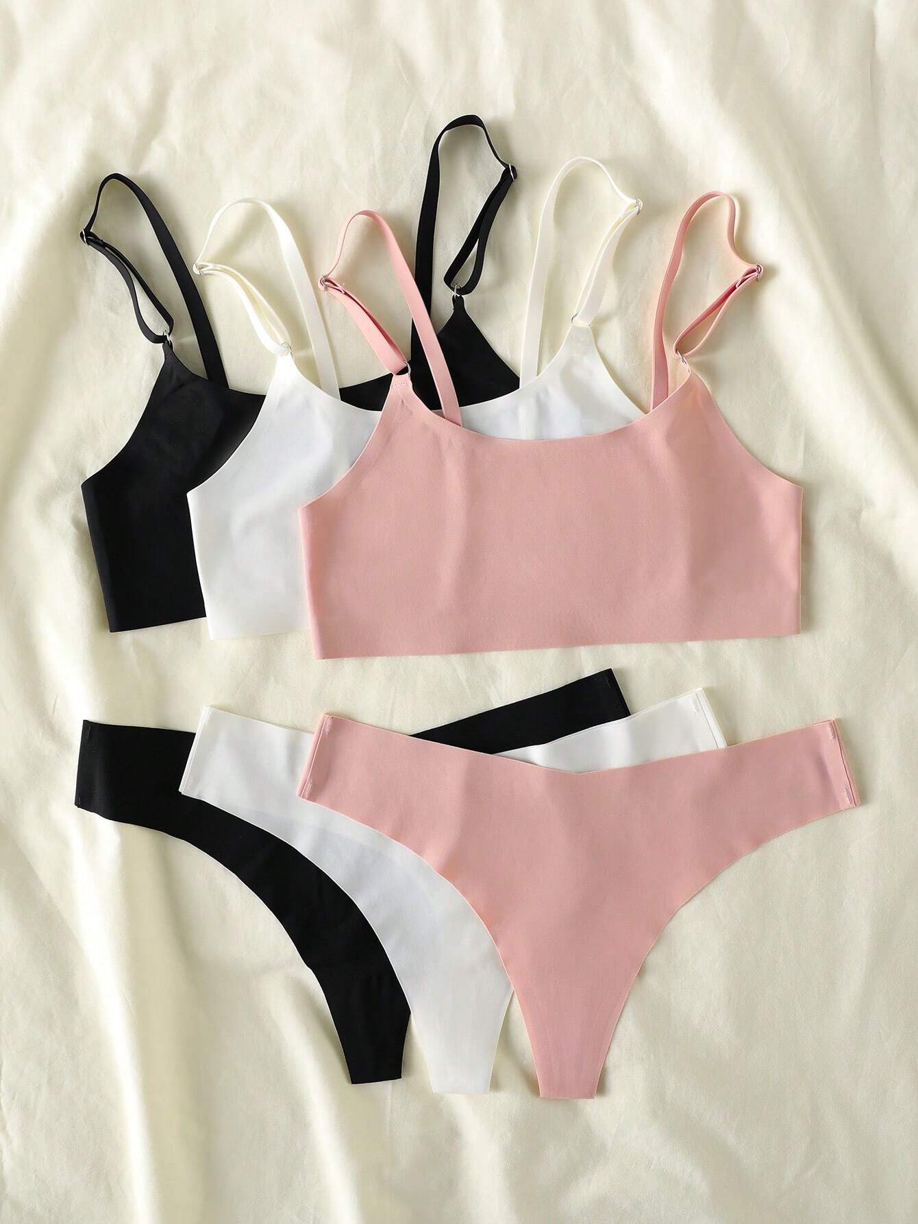 3sets No Show Lingerie Set