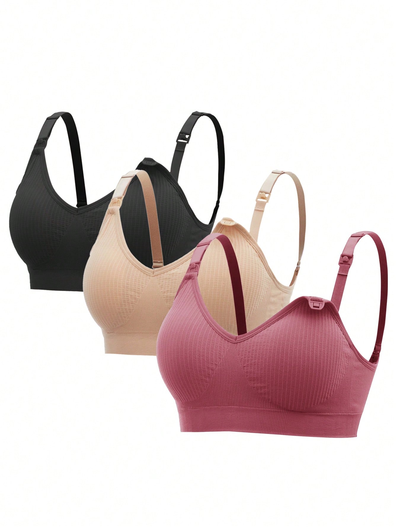 Maternity 3pack Solid Wireless Nursing Bra