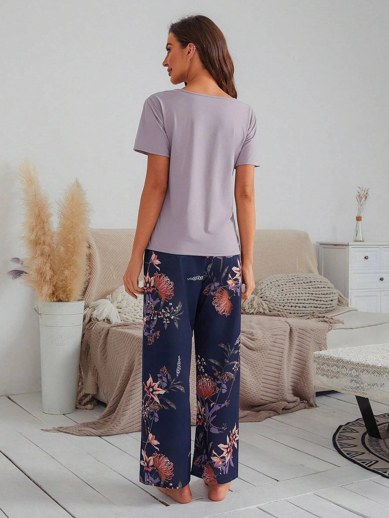 Floral Print PJ Set