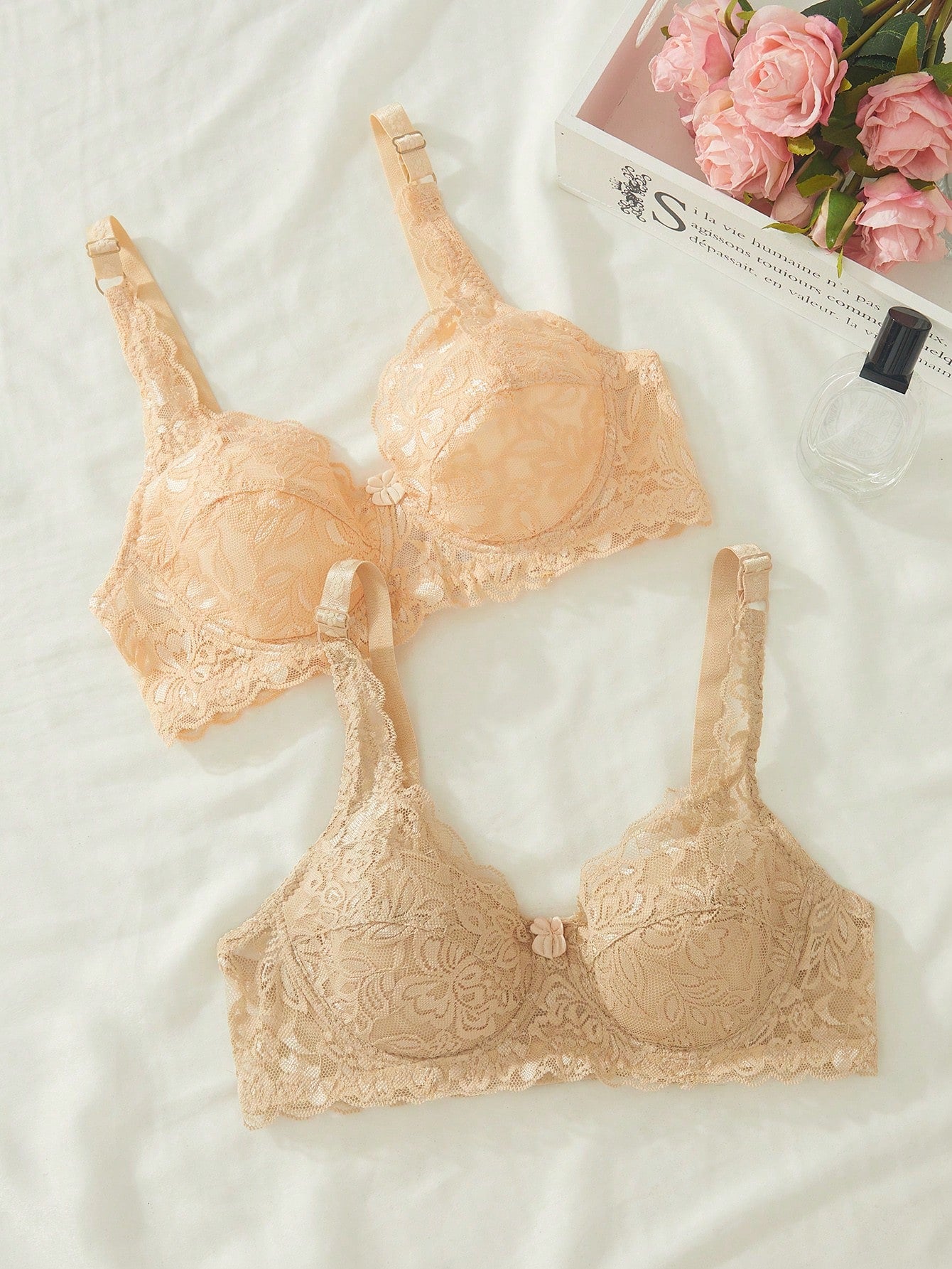 2pack Floral Lace Underwire Bra