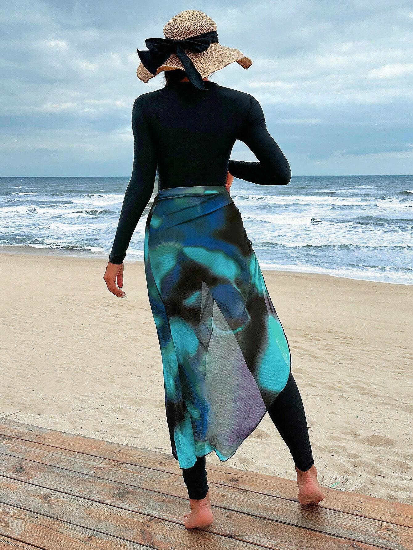 Swim Mulvari Summer Beach Women's One-Piece Swimsuit Set