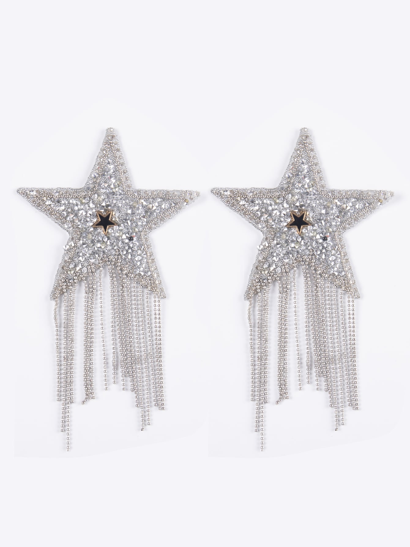 Plus 1pair Fringe Hem Studded Star Shaped Nipple Cover