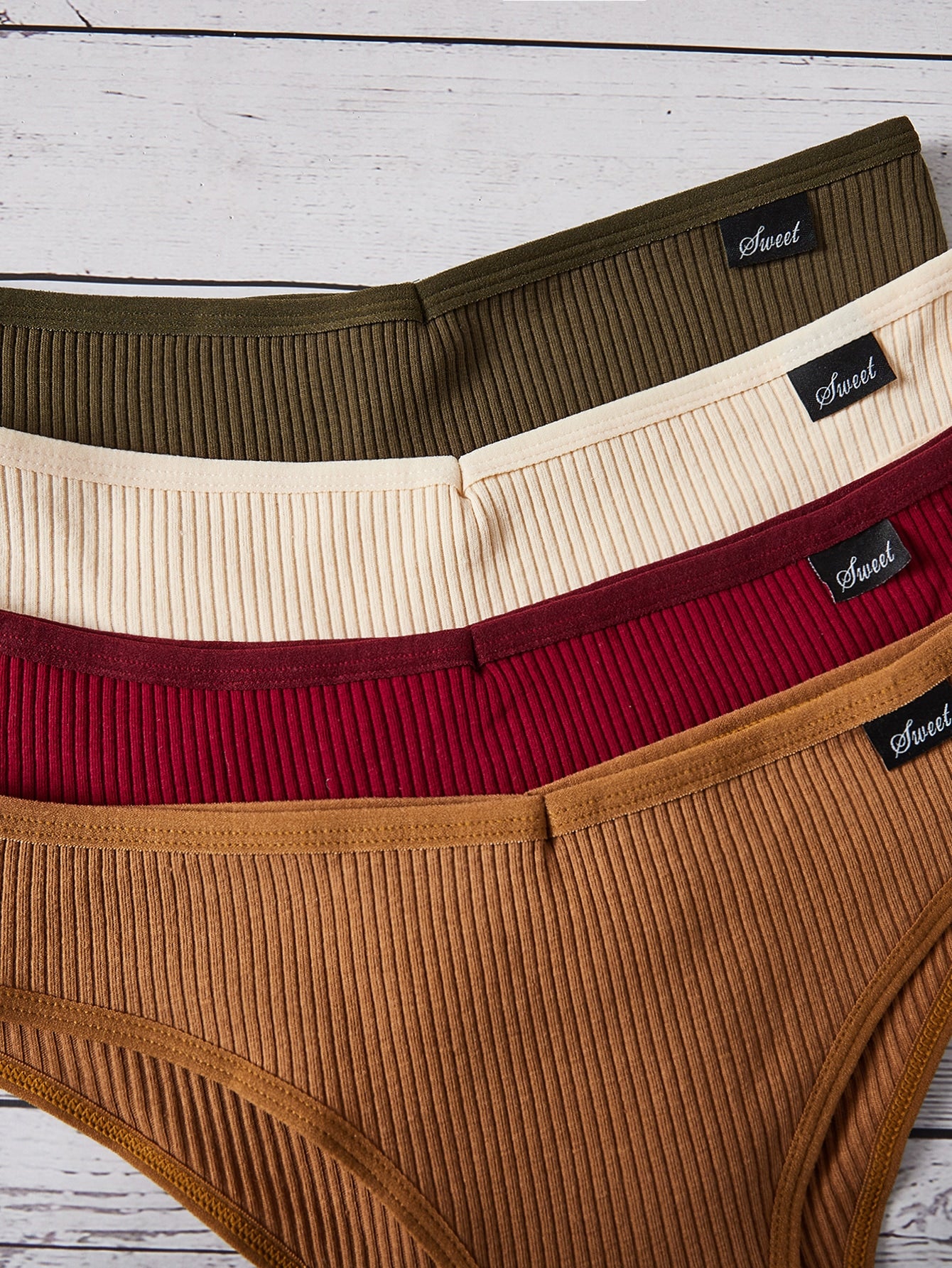 7pack Solid Rib Panty