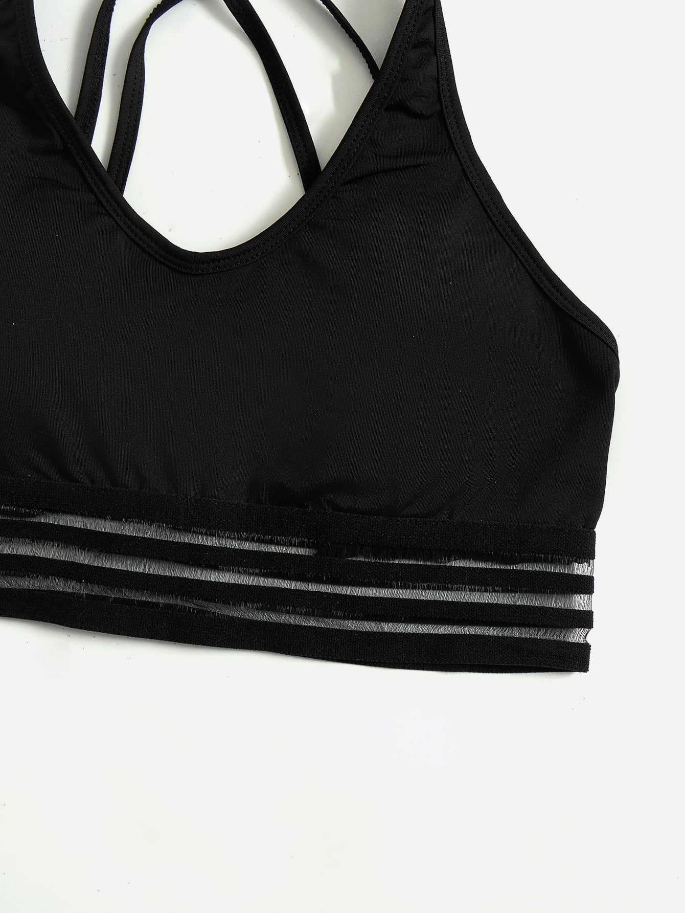 Yoga Trendy 3pcs Fitness Letter Graphic Workout Outfits Set Sports Set Criss Cross Sports Bra Round Neck Tee Striped Waist Leggings