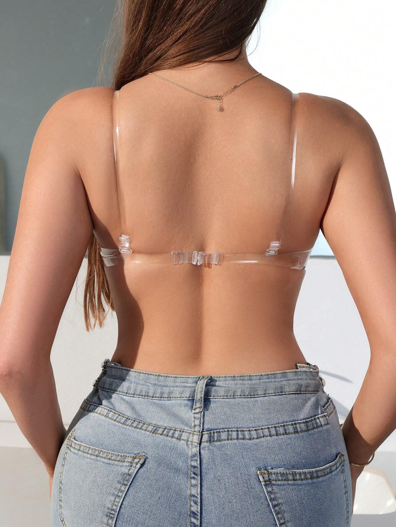 Women's Strapless Bra With Transparent Shoulder Straps