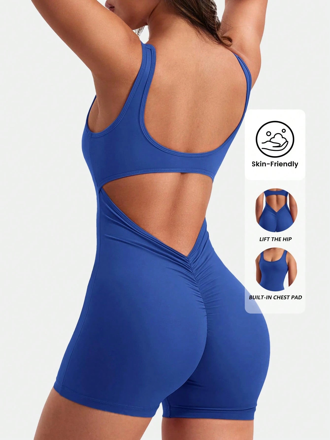 Yoga Basic Solid Sports Romper