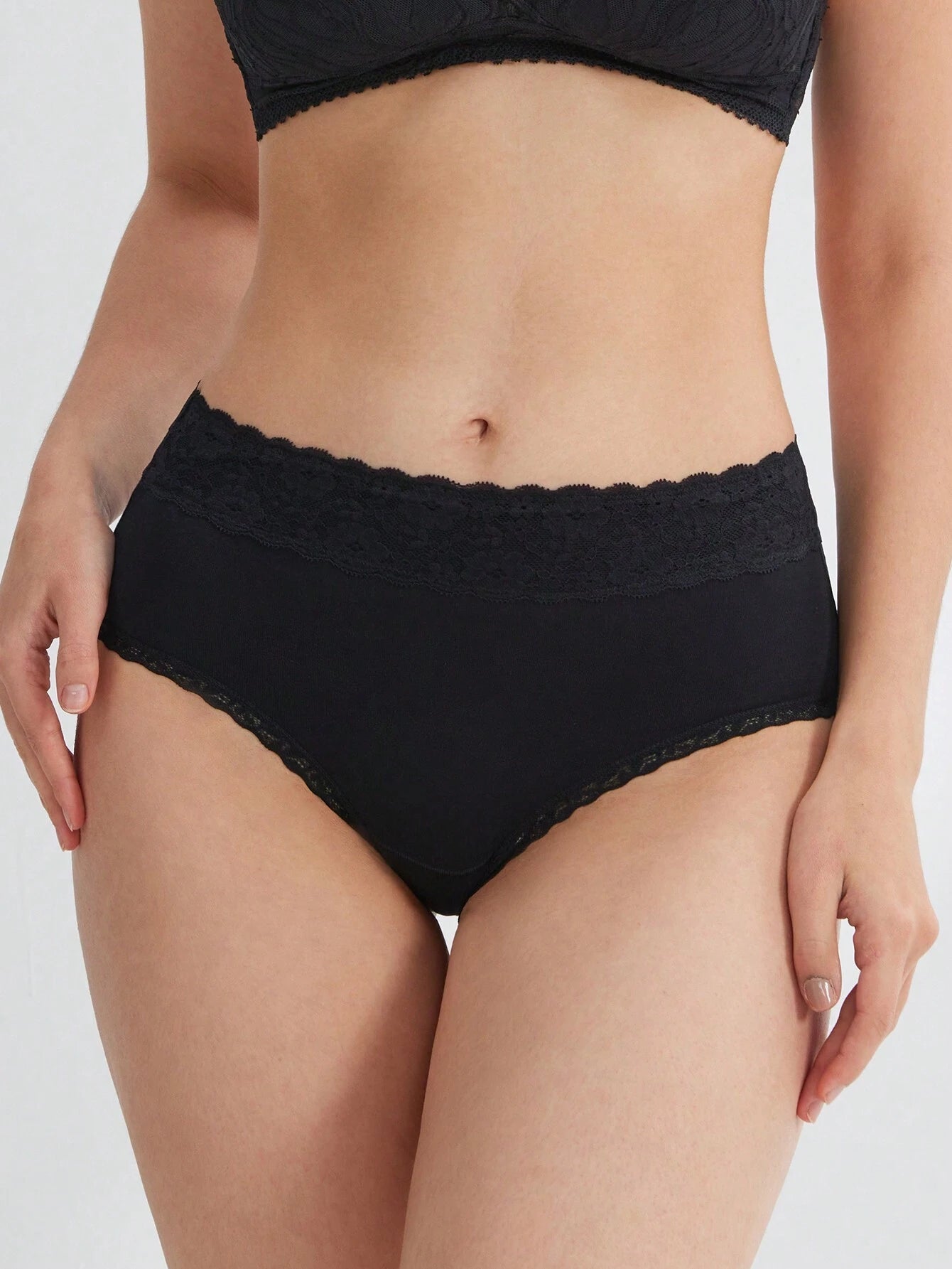 LUVLETTE 3-Pack High-Rise Cotton Girly Women's Underwear Briefs Panty Set